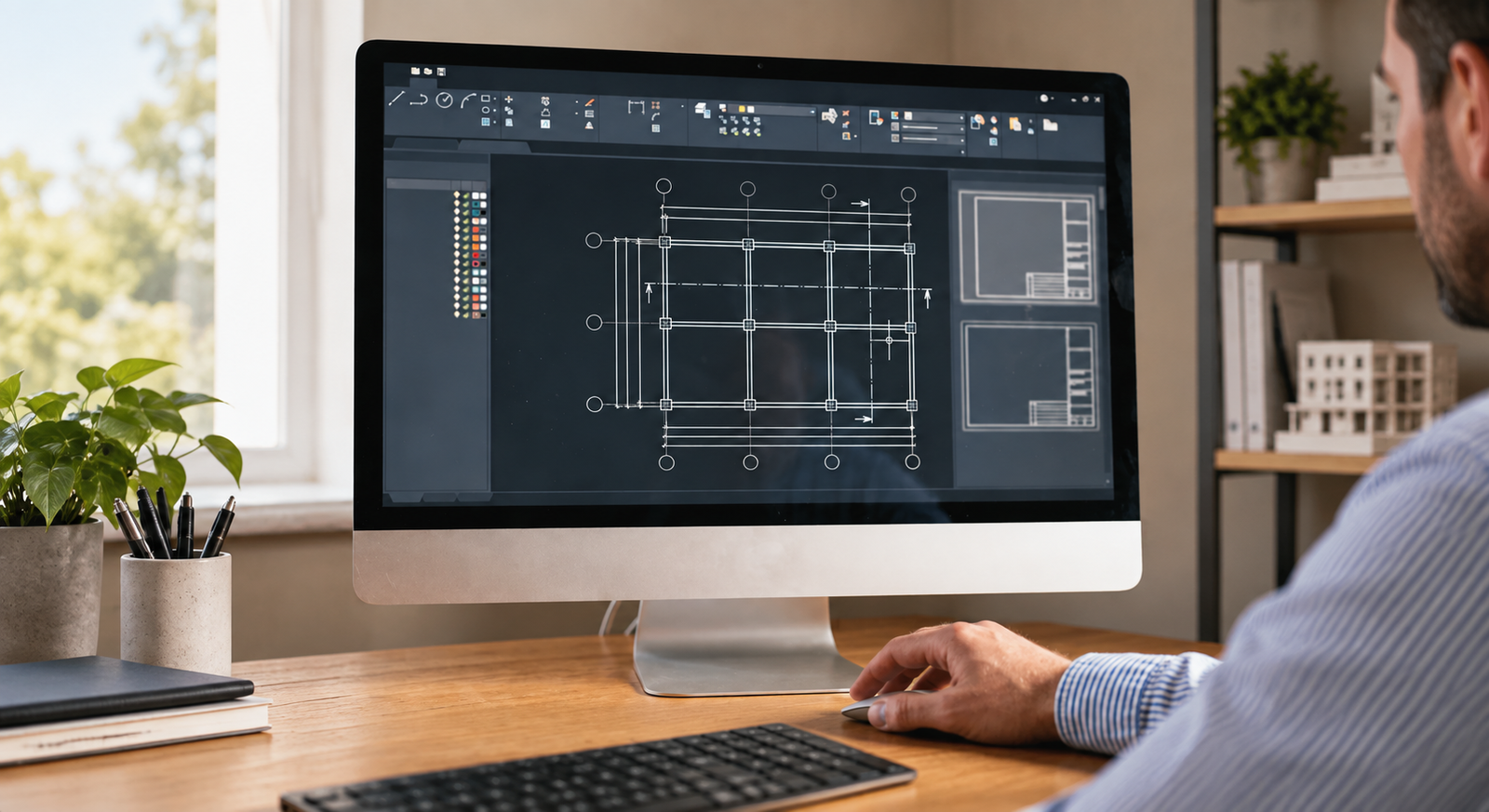 Structural CAD drawing set displayed for technical review.