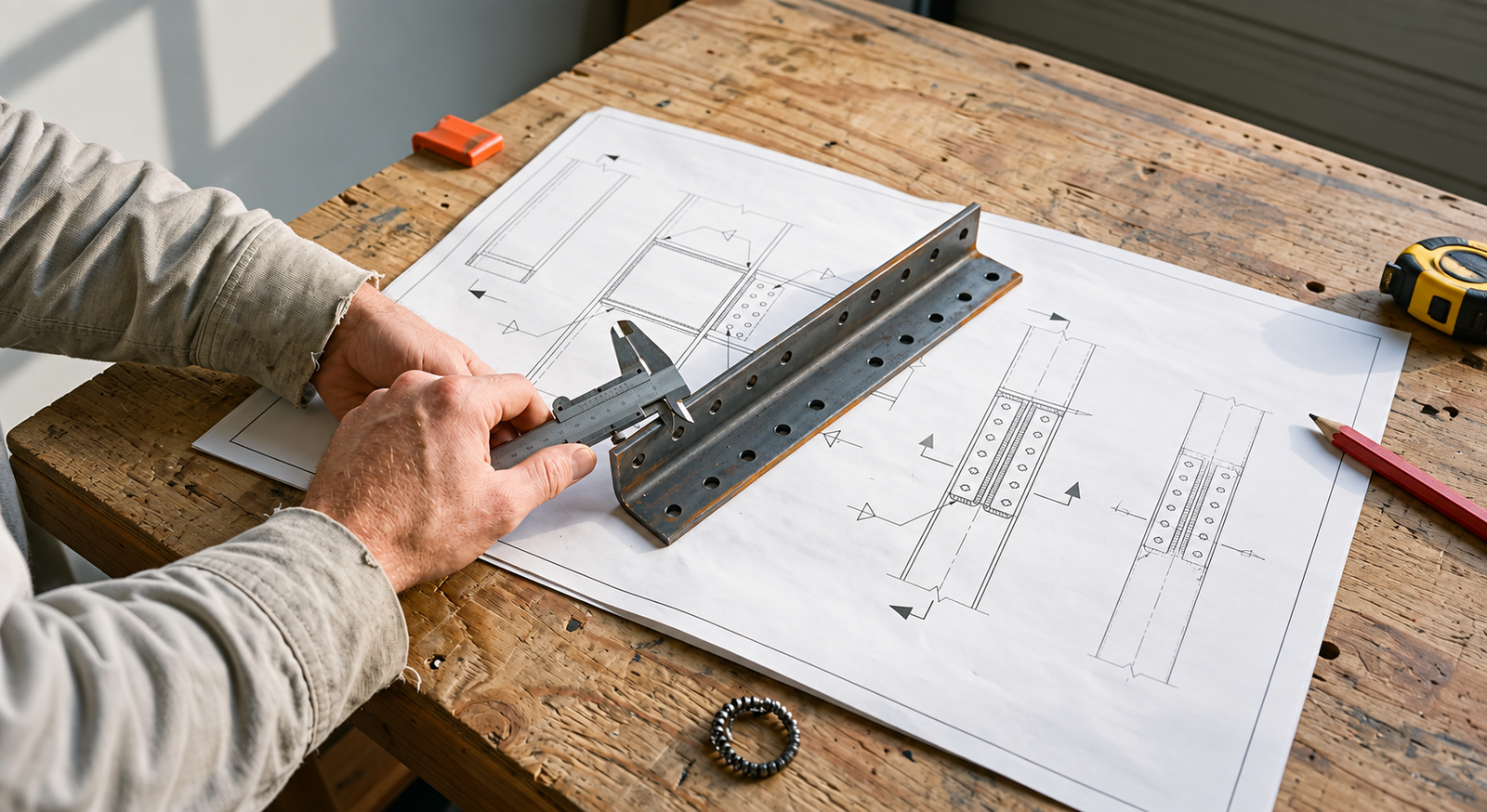 Schematic illustration of steel detailing.